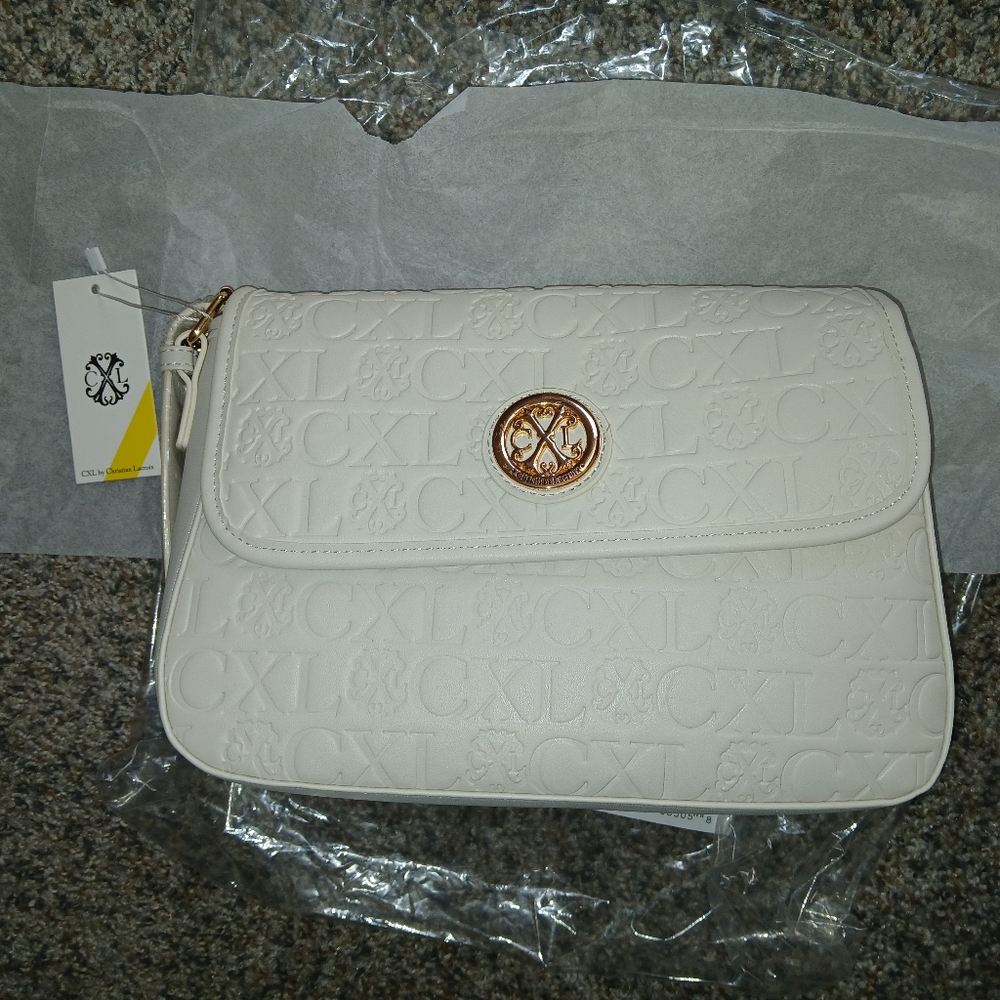Christian LaCroix Clara Embossed Logo Shoulder Bag BNWT
